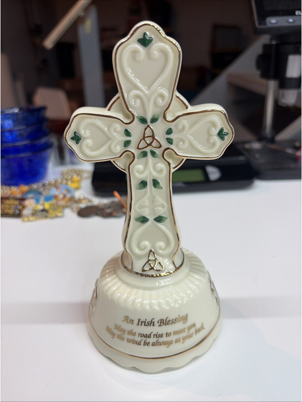 San Francisco Music Box Company AN IRISH BLESSING CROSS Figure Works